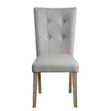 Charnell Transitional Side Chair (Set-2) Gray PU(#P175) DN00554-ACME