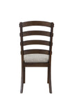 Pascaline Transitional Side Chair (Set-2) Gray Fabric & Dark Brown Finish DN00703-ACME