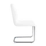 Palton Contemporary Side Chair (Set-2) White PU(#I01034, $5 usd/meter) DN00733-ACME