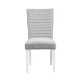 Elizaveta Contemporary Side Chair (Set-2) Gray Velvet(#800-33, Cost$: 2.95USD/per meter) DN00815-ACME