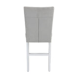 Elizaveta Contemporary Counter Height Chair (Set of 2) Gray Velvet(#800-33, Cost$: 2.95USD/per meter) DN00818-ACME