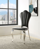 Cyrene Glam Side Chair (Set-2) Black PU(#LJ525) DN00927-ACME