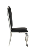 Cyrene Glam Side Chair (Set-2) Black PU(#LJ525) DN00927-ACME