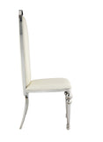 Cyrene Glam Side Chair (Set-2) Beige PU(#LJ502) DN00928-ACME