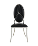 Cyrene Glam Side Chair (Set-2) Black PU(#LJ525) DN00929-ACME