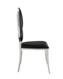 Cyrene Glam Side Chair (Set-2) Black PU(#LJ525) DN00929-ACME