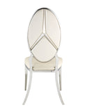 Cyrene Glam Side Chair (Set-2) Beige PU(#LJ503) DN00930-ACME