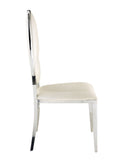 Cyrene Glam Side Chair (Set-2) Beige PU(#LJ503) DN00930-ACME