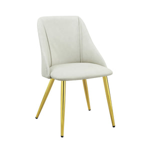 Gaines Contemporary Side Chair(Set-2) White PU(#HTK-1135) DN01259-ACME