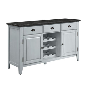 Lanton Transitional Server with Marble Top Wood, Marble, Veneer, Composite Wood DN01453-ACME