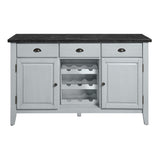 Lanton Transitional Server with Marble Top Wood, Marble, Veneer, Composite Wood DN01453-ACME