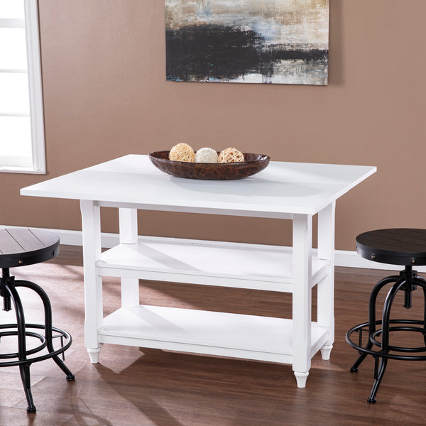 Sei Furniture Alverton Convertible Console To Dining Table White Dn2973