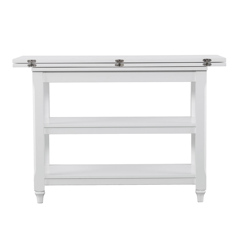 Sei Furniture Alverton Convertible Console To Dining Table White Dn2973
