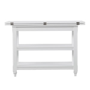 Sei Furniture Alverton Convertible Console To Dining Table White Dn2973