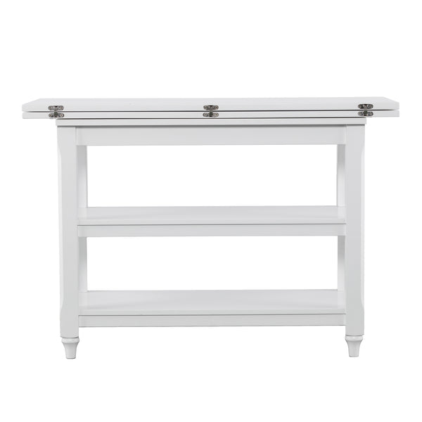 Sei Furniture Alverton Convertible Console To Dining Table White Dn2973