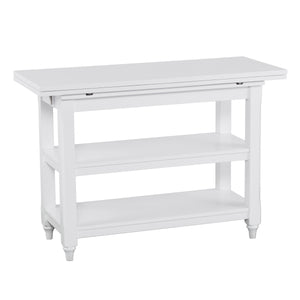 Sei Furniture Alverton Convertible Console To Dining Table White Dn2973