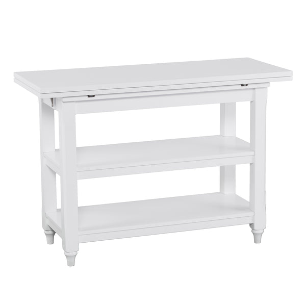 Sei Furniture Alverton Convertible Console To Dining Table White Dn2973