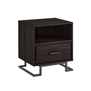Walker Edison Danae Modern/Contemporary 20" Contemporary Metal and Wood Night Stand with One-Drawer DNAB4CCL