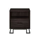 Walker Edison Danae Modern/Contemporary 20" Contemporary Metal and Wood Night Stand with One-Drawer DNAB4CCL