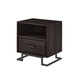Walker Edison Danae Modern/Contemporary 20" Contemporary Metal and Wood Night Stand with One-Drawer DNAB4CCL