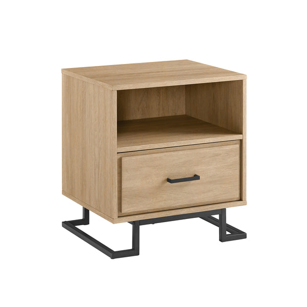 Walker Edison Danae Modern/Contemporary 20" Contemporary Metal and Wood Night Stand with One-Drawer DNAB4CCO