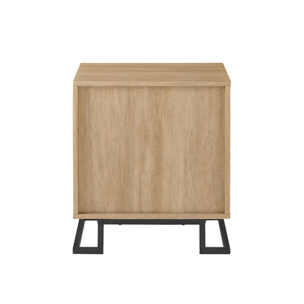 Walker Edison Danae Modern/Contemporary 20" Contemporary Metal and Wood Night Stand with One-Drawer DNAB4CCO