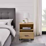 Walker Edison Danae Modern/Contemporary 20" Contemporary Metal and Wood Night Stand with One-Drawer DNAB4CCO