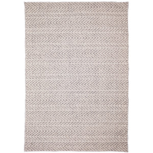 Trans-Ocean Liora Manne Dunes Chevron Casual Indoor/Outdoor Power Loomed 90% Polypropylene/10% Polyester Rug Silver 8'6" x 13'