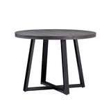 Walker Edison Durango Farmhouse/Rustic 42" Distressed Wood Round Dining Table DNGD6EGY