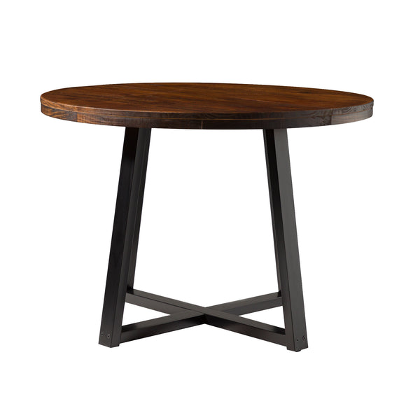 Walker Edison Durango Farmhouse/Rustic 42" Distressed Wood Round Dining Table DNGD6EMA