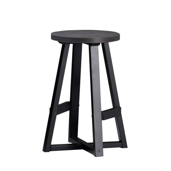 Walker Edison Durango Farmhouse/Rustic 24" Distressed Wood Counter Stool DNGD7DGY