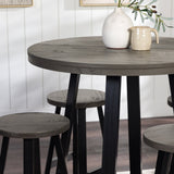 Walker Edison Durango Rustic/Farmhouse 36" Distressed Wood Round Counter Table DNGD8DGY