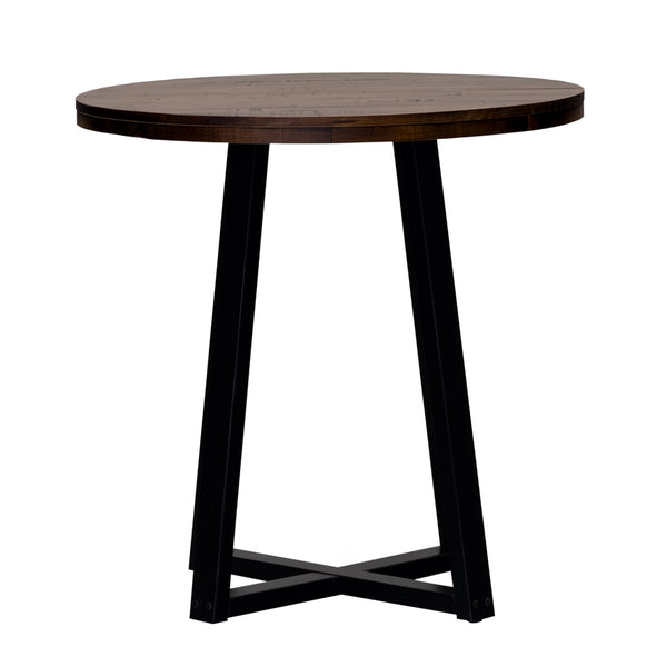 Walker Edison Durango Rustic/Farmhouse 36" Distressed Wood Round Counter Table DNGD8DMA
