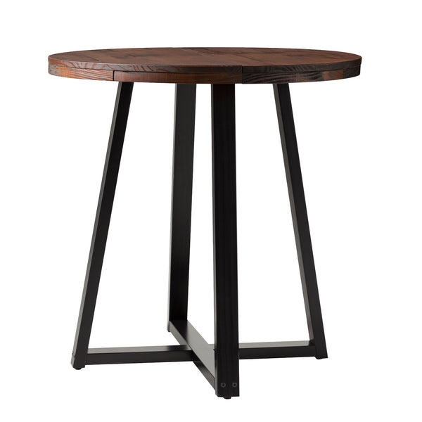 Walker Edison Durango Rustic/Farmhouse 36" Distressed Wood Round Counter Table DNGD8DMA