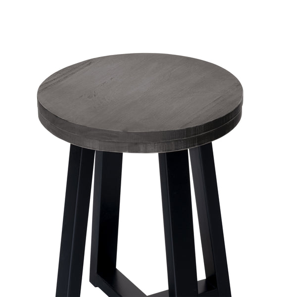 Walker Edison Durango Farmhouse/Rustic 18" Distressed Wood Kitchen Stool DNGD8EGY