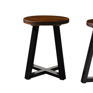 Walker Edison Durango Farmhouse/Rustic 18" Distressed Wood Kitchen Stool DNGD8EMA