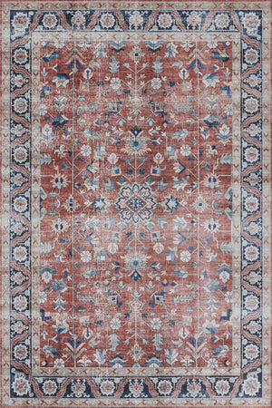 Momeni Novogratz Doheny DOH-1 Machine Made Transitional Oriental Indoor Area Rug Rust 9' x 12' DOHENDOH-1RST90C0