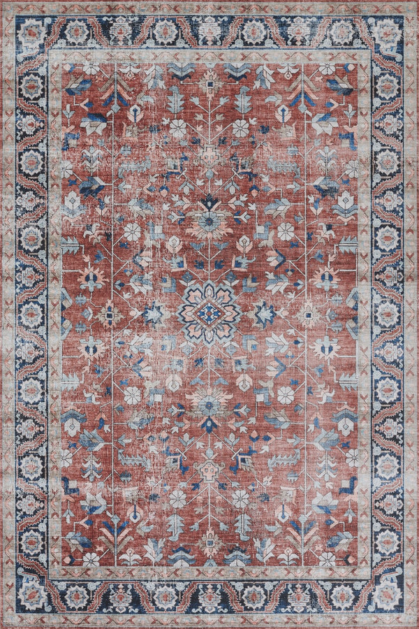 Momeni Novogratz Doheny DOH-1 Machine Made Transitional Oriental Indoor Area Rug Rust 9' x 12' DOHENDOH-1RST90C0