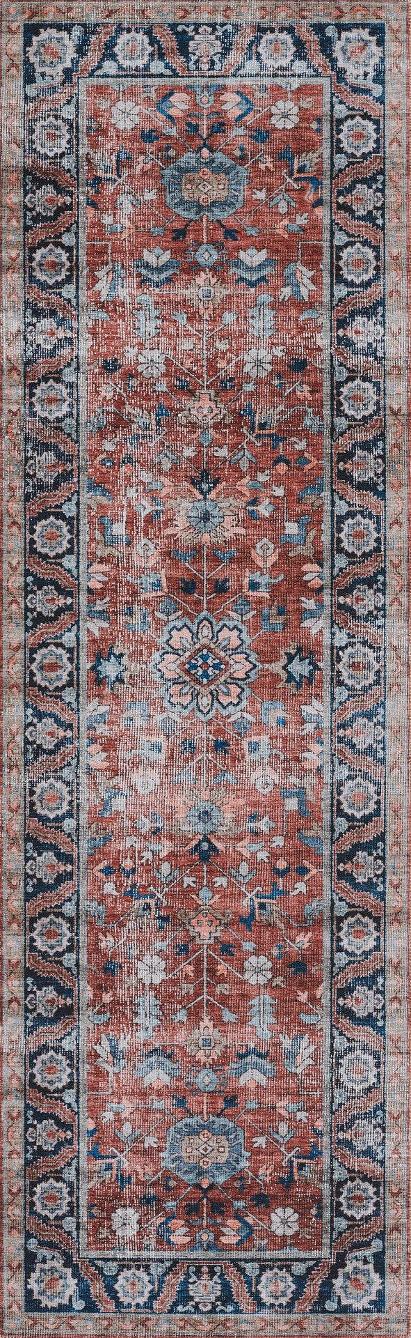 Momeni Novogratz Doheny DOH-1 Machine Made Transitional Oriental Indoor Area Rug Rust 9' x 12' DOHENDOH-1RST90C0