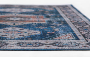 Momeni Novogratz Doheny DOH-3 Machine Made Transitional Oriental Indoor Area Rug Blue 9' x 12' DOHENDOH-3BLU90C0