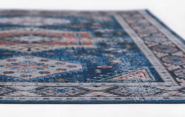 Momeni Novogratz Doheny DOH-3 Machine Made Transitional Oriental Indoor Area Rug Blue 9' x 12' DOHENDOH-3BLU90C0