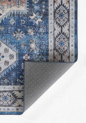Momeni Novogratz Doheny DOH-3 Machine Made Transitional Oriental Indoor Area Rug Blue 9' x 12' DOHENDOH-3BLU90C0