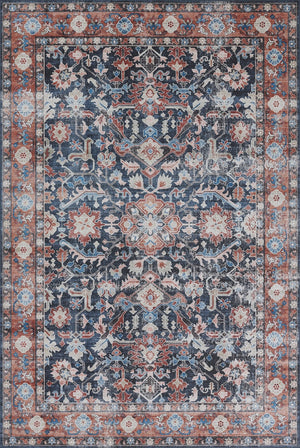 Momeni Novogratz Doheny DOH-4 Machine Made Transitional Oriental Indoor Area Rug Navy 9' x 12' DOHENDOH-4NVY90C0