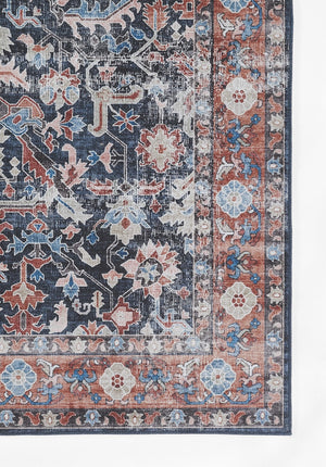 Momeni Novogratz Doheny DOH-4 Machine Made Transitional Oriental Indoor Area Rug Navy 9' x 12' DOHENDOH-4NVY90C0