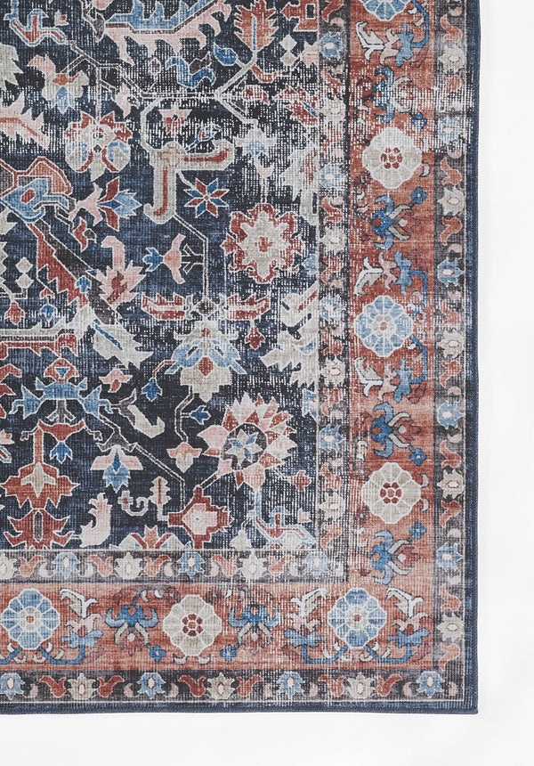 Momeni Novogratz Doheny DOH-4 Machine Made Transitional Oriental Indoor Area Rug Navy 9' x 12' DOHENDOH-4NVY90C0