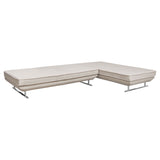 Dolce 2PC Lounge Seating Platforms with Moveable Backrest Supports by Diamond Sofa - Sand Fabric