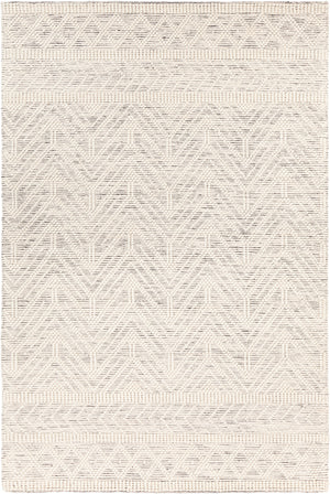 Chandra Rugs Doris 80 % Wool + 20% Cotton Hand-Woven Contemporary Rug Ivory/Black 7'9 x 10'6