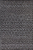Chandra Rugs Doris 80 % Wool + 20% Cotton Hand-Woven Contemporary Rug Grey/Black 7'9 x 10'6
