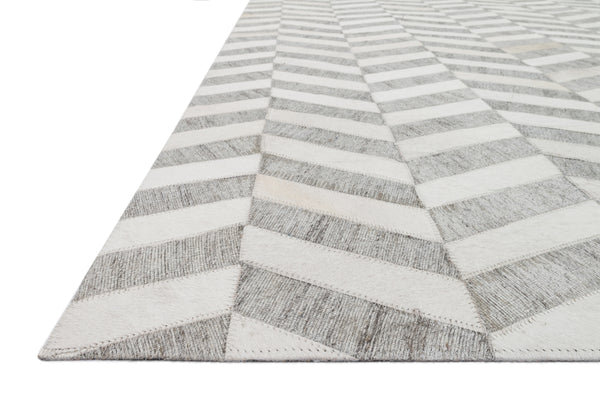 Loloi Dorado DB-01 60% Viscose, 40% Leather Hand Stitched Contemporary Rug DORADB-01GYIV93D0