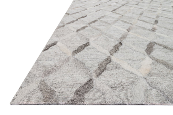Loloi Dorado DB-04 60% Viscose, 40% Leather Hand Stitched Contemporary Rug DORADB-04GYGY93D0